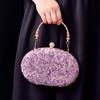 Multicolor Rhinestone Bag for Women Diamond Evening Wedding Handbag Designer Luxury Clutch Purse Purple Crossbody Shoulder Bag