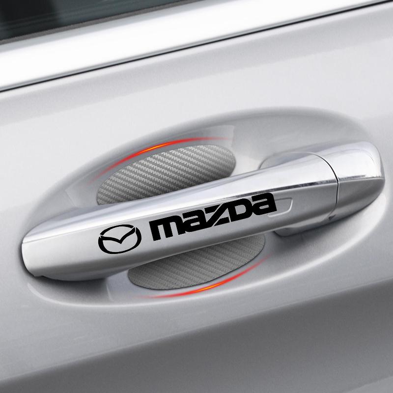 Car Door Sticker Carbon Fiber Scratches Auto Handle Protection Film For Mazda 3 6 CX5 2 CX3 CX9 MX5 RX8 Axela Demio MS CX5 2 Axela Demio Atenza MS GJI