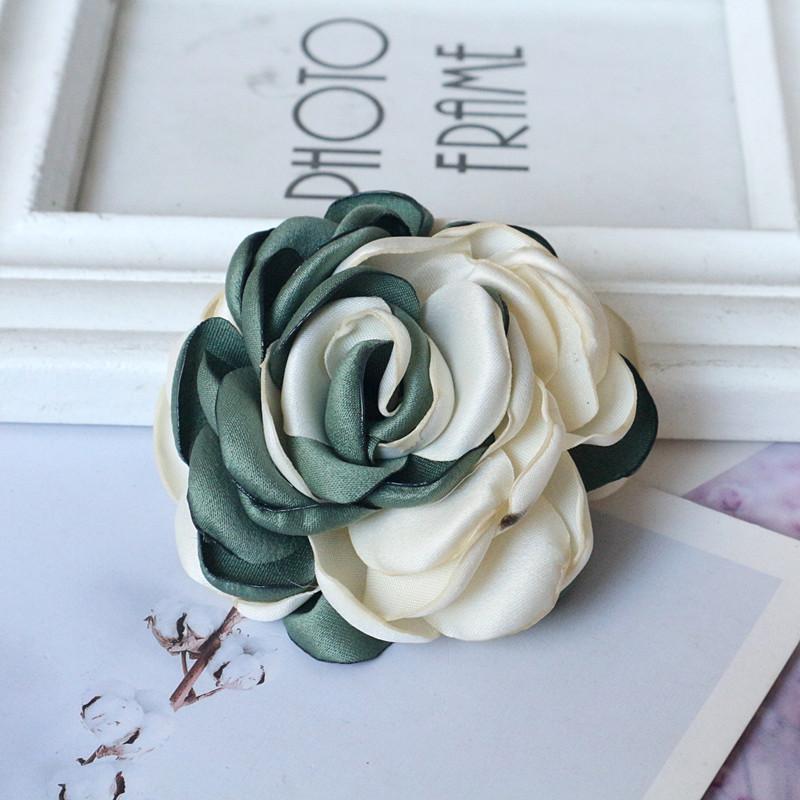 

5 шт. 8 см Искусственные атласные розы Тканевые вьющиеся цветы Одежда Платье Декор DIY Бутик Свадебное украшение