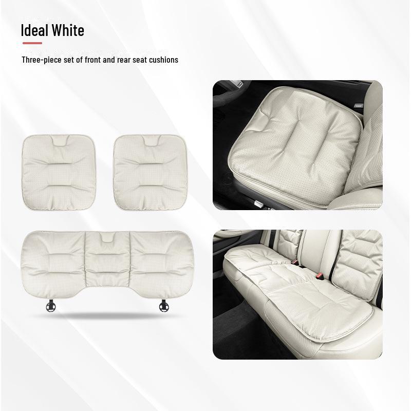 Universal Ventilated Nappa Leather Car Seat Cushions - Four Seasons, Breathable, High-Grade, Perforated Design for All Models.