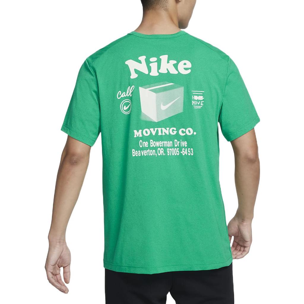 Nike SS23 Letter Print Crew Neck Pullover Short Sleeve T-Shirt Men Tops Green DX0907-324