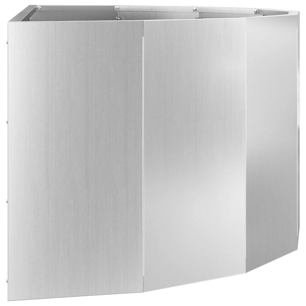 Plant Pot Silver 90 X 45 X 35 Cm Galvanized Steel