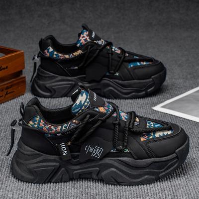 Men's Shoes New Autumn Retro Trend Versatile Sports Casual Shoes Men's Platform Wear-resistant Shoes