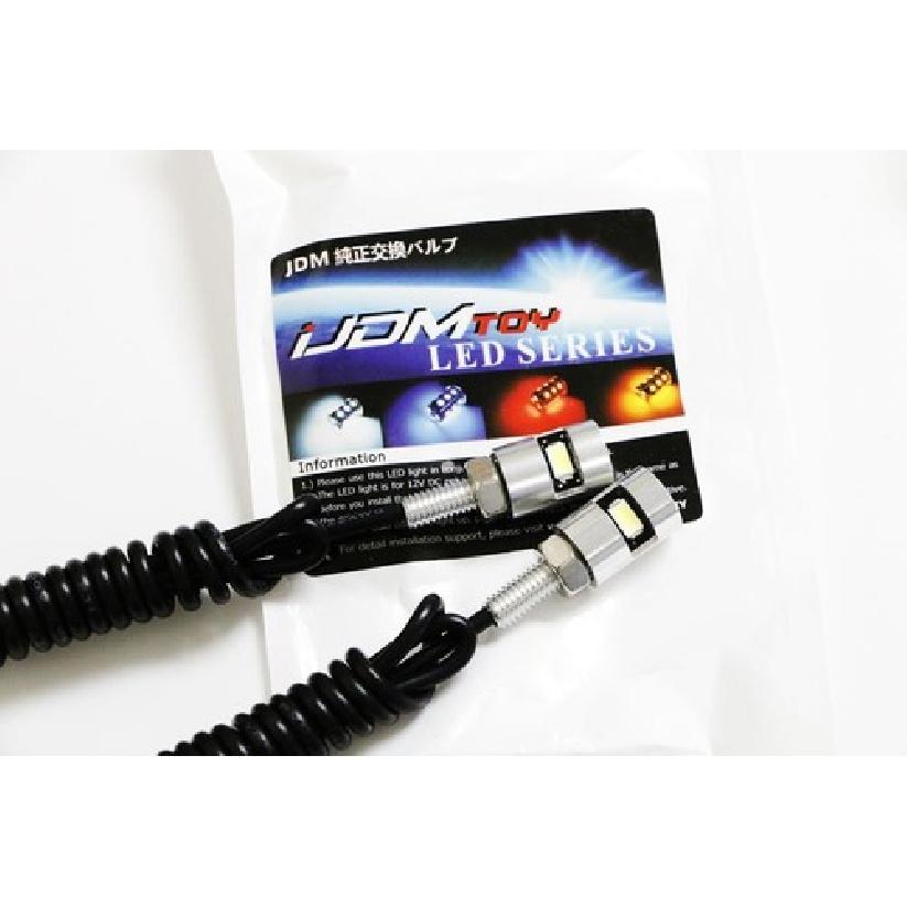 Chome White 5730-SMD Bolt-On LED License Plate Lights For Car Motorcycle Bike