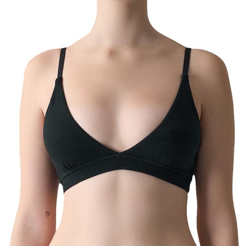Comfort Pure Cotton Deep V Wireless Triangle Bralette