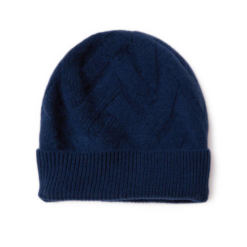 100% Pure Cashmere Unisex Hat: Warm, Fashionable, Knitted with Ear Protection for Autumn/Winter