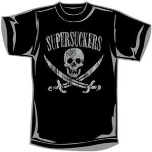 Mens Supersuckers Skull T-shirt Small Black XXXL