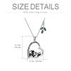 AOBOCO Funny Panda Daughter & Mother Necklace, Sterling Silver Heart Pendant with Austrian Crystal Decoration, Birthday Jewelry Gift for Daughter,