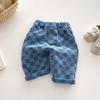 Kids Jeans 1-5T Girls Cute Lattice Color Block Trousers Children Thin Style Casual Pants