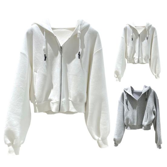 Dámské zimní kabát s kapucí dopisní potisk Dlouhý rukáv Silný zip Kapsy se stahovací šňůrkou Elastický lem manžety Měkký Teplý Ležérní Hip Hop Dámská bunda