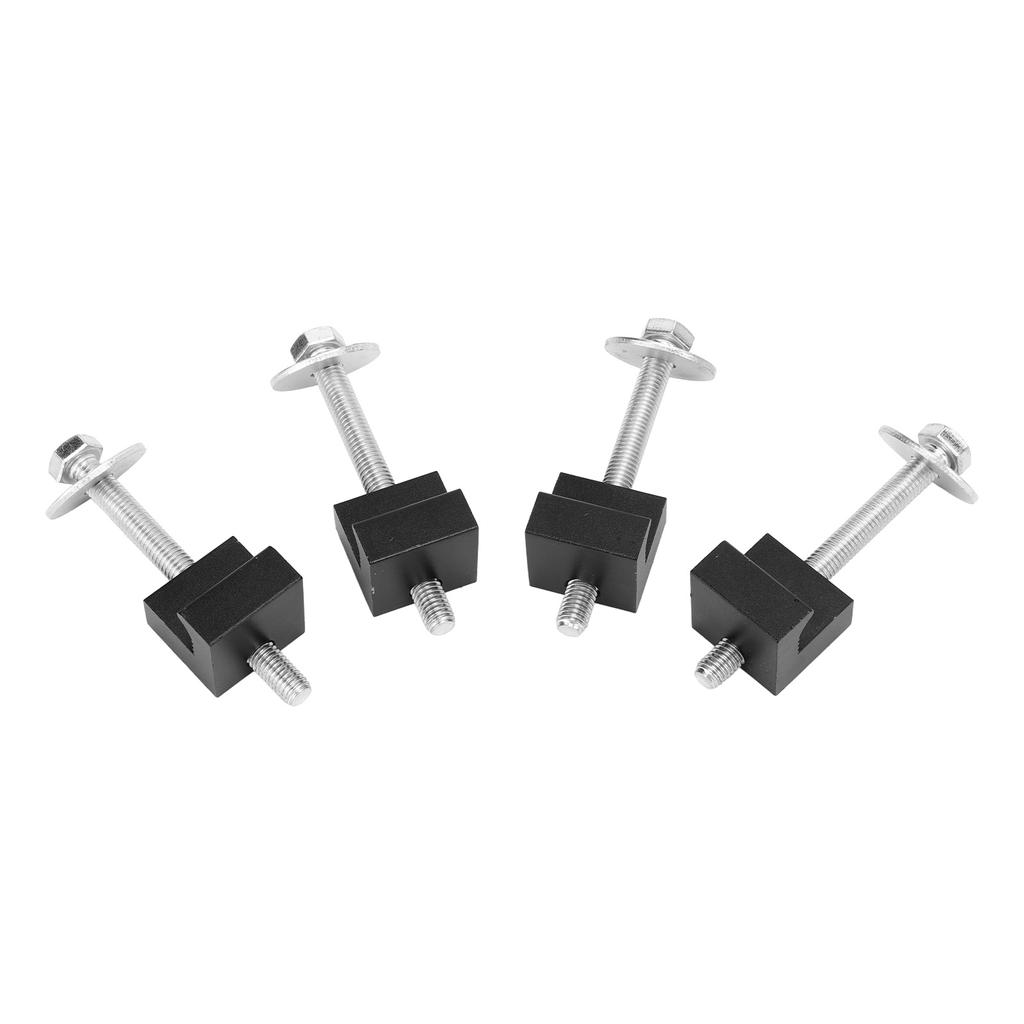 4PCS Tool Box Tie Down Tether J Hooks Aluminium Alloy Black Universal for Pickup Truck