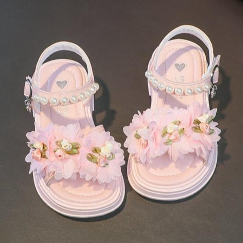 

Summer Girls Soft Sole Sandals, Fashion Princess Shoes for Middle and Big Kids 23 розовый
