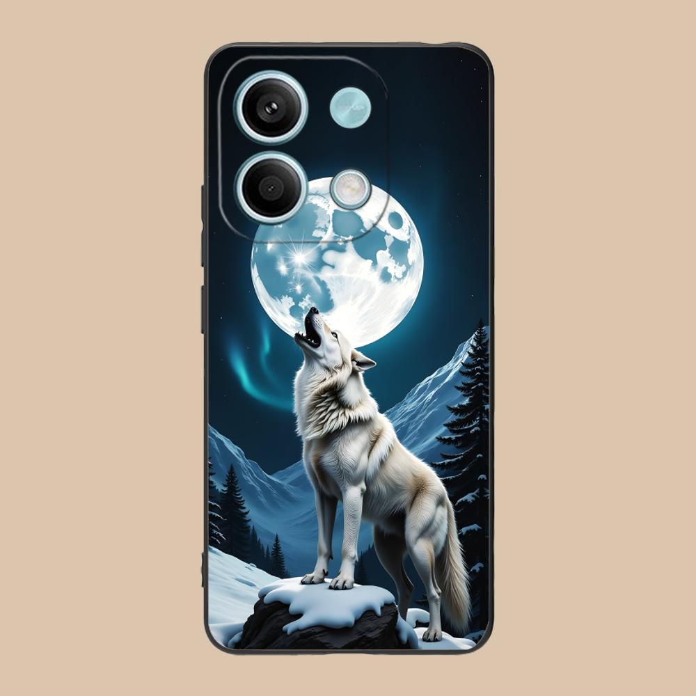 

Fashion Wolf Mobile Phone Case for POCO F7 F6 F5 F4 F3 F2 Pro GT C75 C71 C65 C61 C40 Pro Ultra Colorful Printing Cover Cover Poco F7