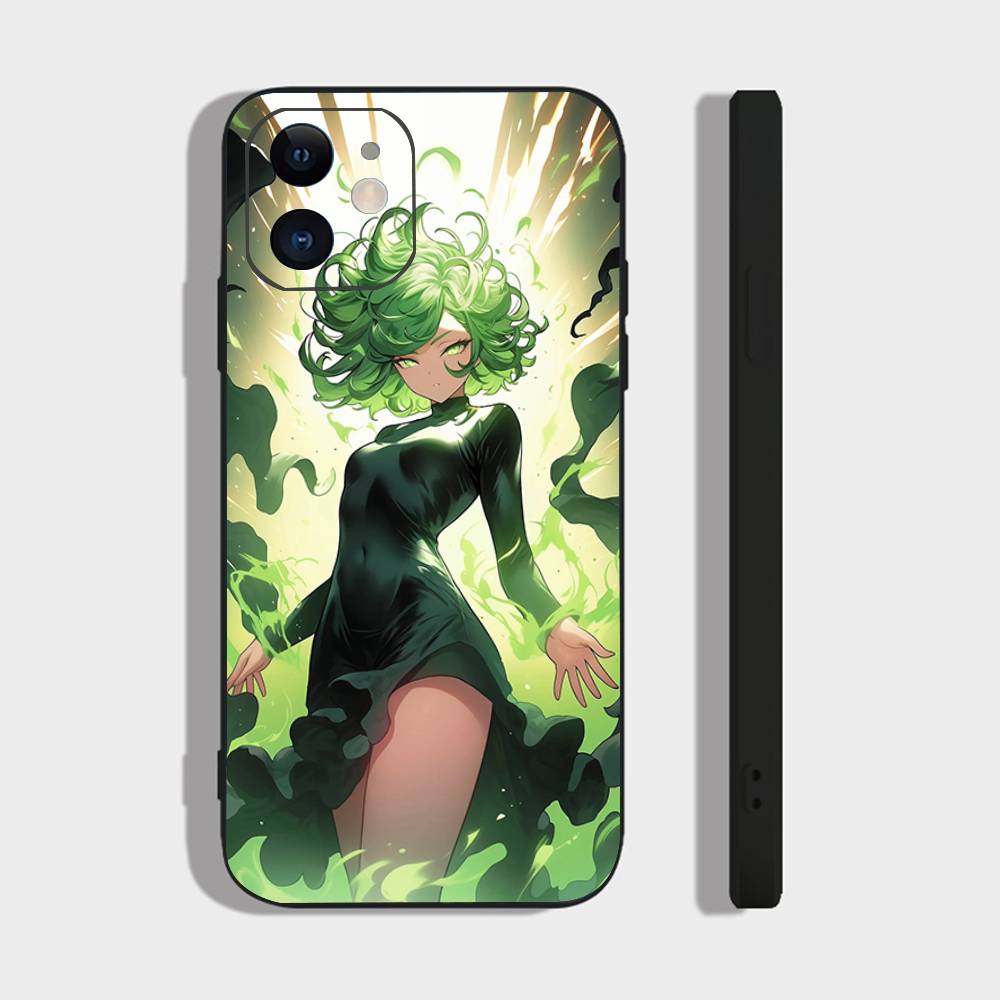 Senritsu No Tatsumaki Anime One Punch Man Phone Case For IPhone 17 Air 16 15 14 13 Pro Max 11 12 Black Silicone Cover