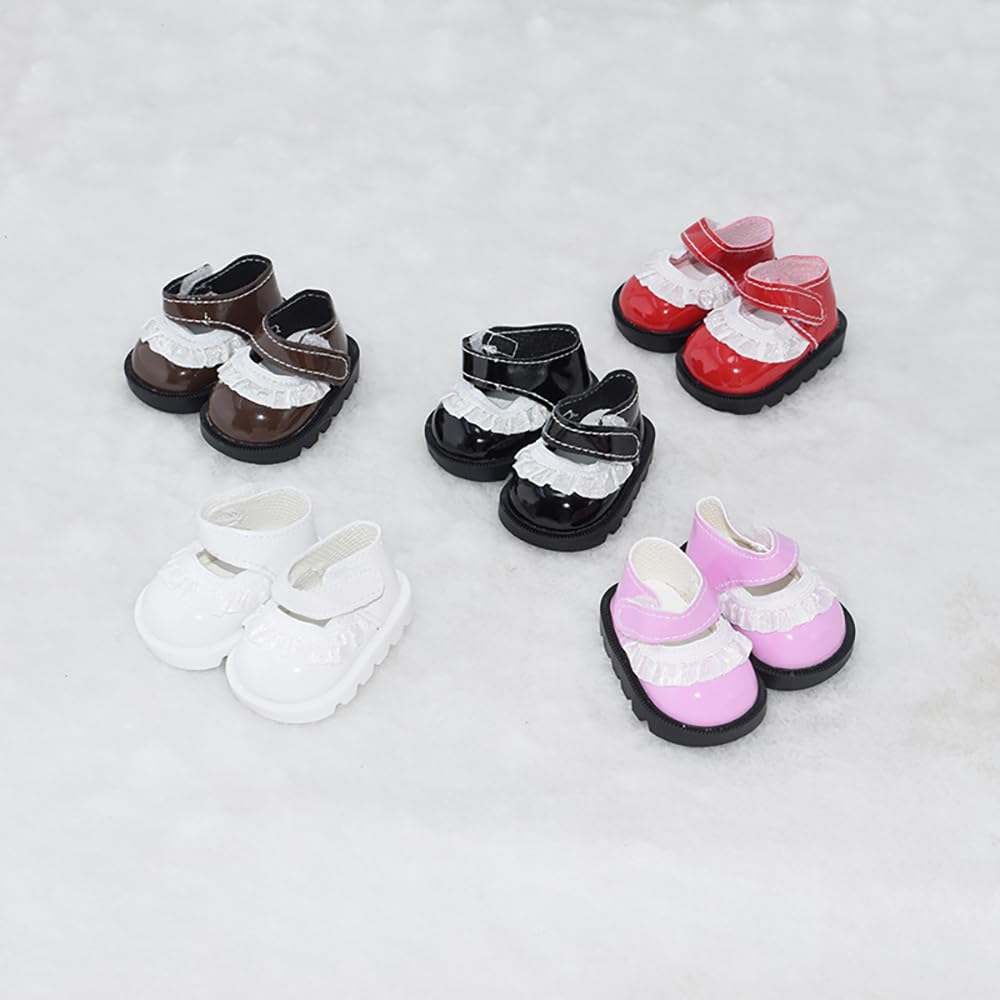 Niannyyhouse 20cm Plush Toy with Leather Shoes and Lace Shoes, Shoe Length: Approx. 5.5cm, Dress-Up, Cotton Doll, Doll Accessories (a1)