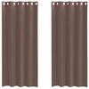 VidaXL Rideaux en voile avec œillets 2 pcs marron 140x225 cm, rideau en filet, rideau transparent, voile de fenêtre, 4102067