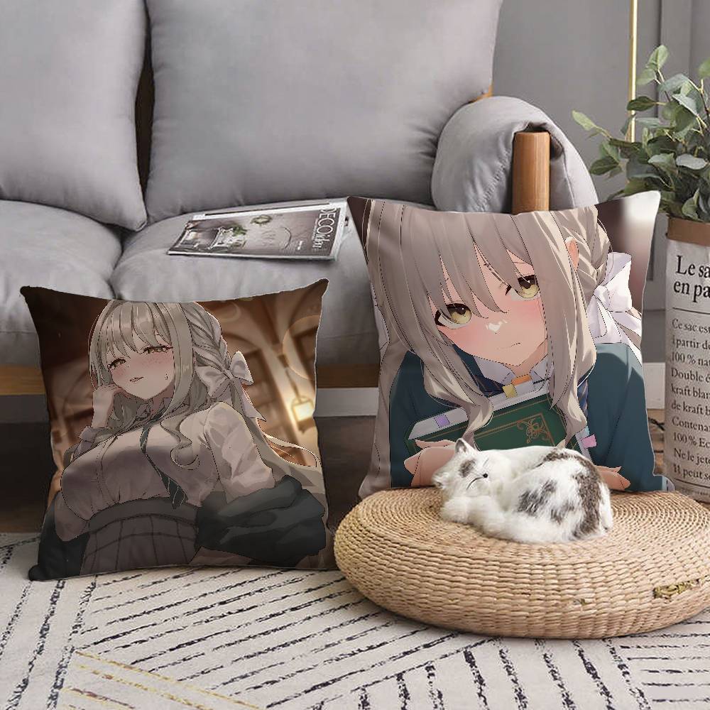Sakurai Miyo Blue Archive Game Pillow Case Square Pillow Bedroom Sofa Leisure Comfort Cushion Car Home Decoration