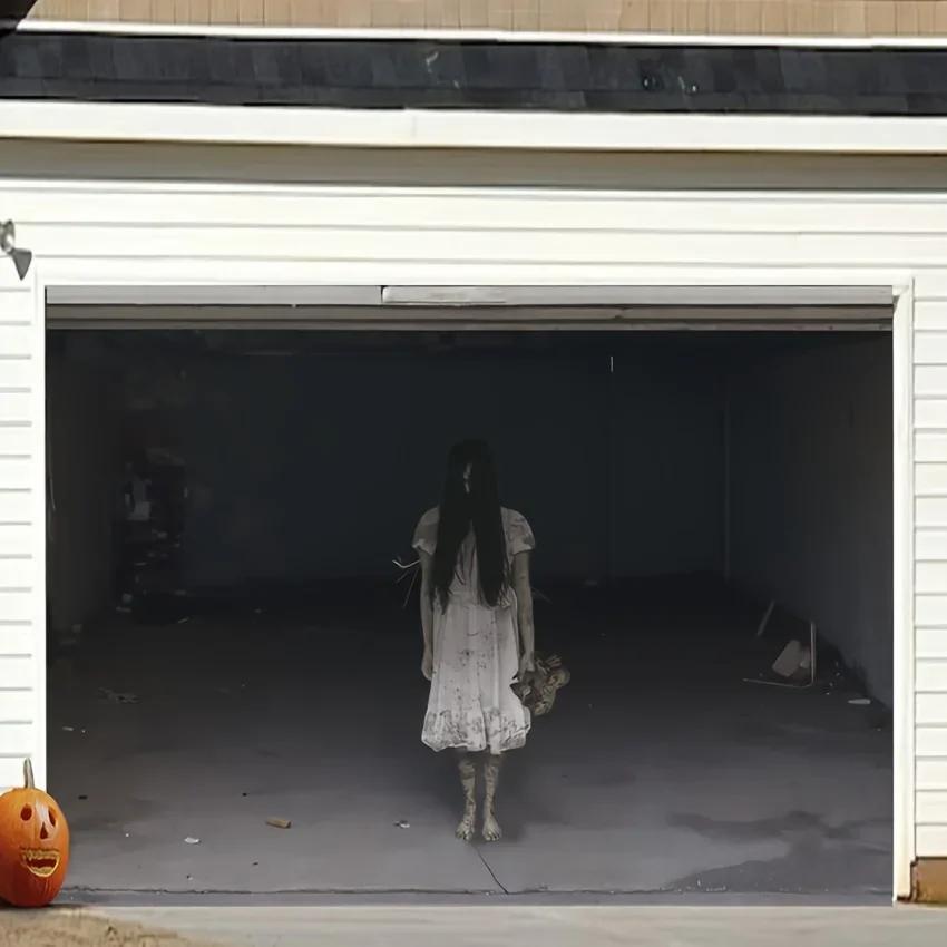 2D Door Flag - Ghost Zombie Halloween is perfect for indoor/outdoor decoration, made of polyester blend