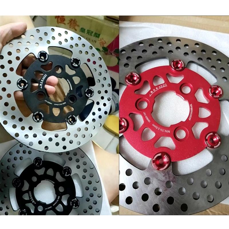 Motorrad E-Bike Universal CNC 3 Löcher 220mm*57mm Schwimmende Scheibenbremsscheibe Für Honda Yamaha Cygnus-Z Rsz Jog Force Niu Roller