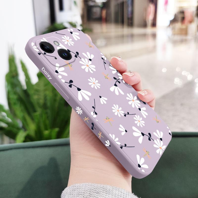 

Daisies Fly Phone Case For iPhone 17 17 Air 16 15 14 13 12 11 Plus Pro Max Min Liquid Silicone Cover iPhone 11