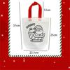 10-50PCS Christmas DIY Graffiti Bags Non Woven Handmade Painting Bags for Kids Art Crafts Gift Coloring Reusable Xmas Handbag