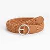 Women'S Belt Round Buckle Simple Japanese Buckle Decorative Multi-Colored Wax Rope Woven Casual Pants Jeans Belt Women