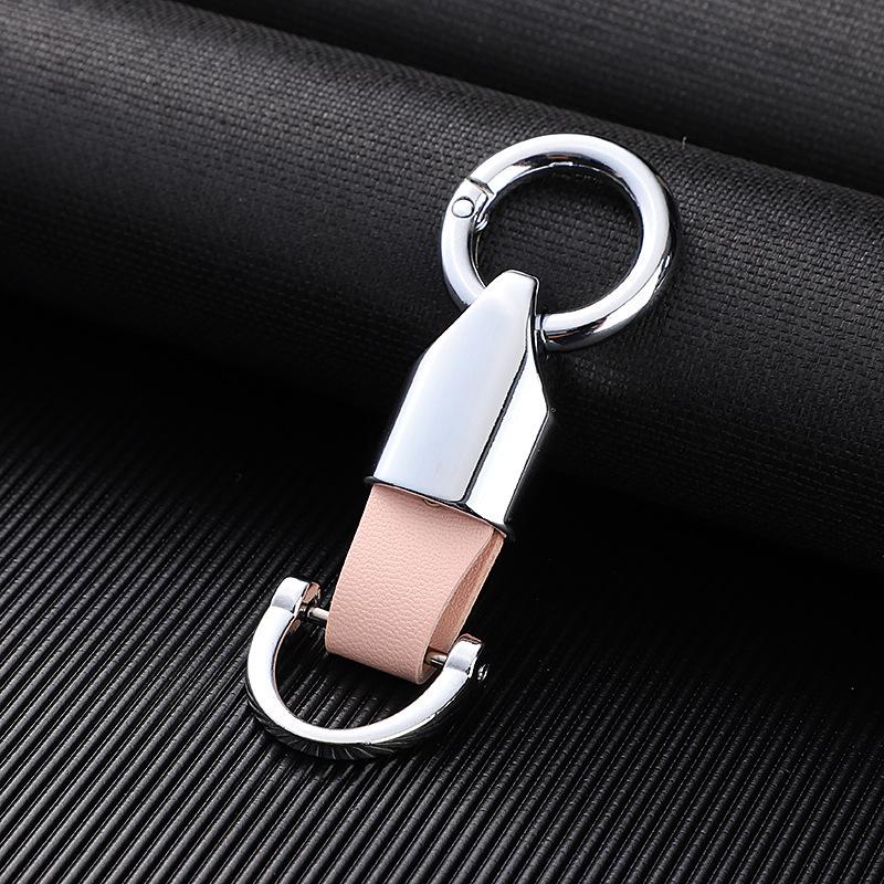 Simple Alloy Car Keychain Pendant for Men & Women – Anti-Loss Lanyard for Keys