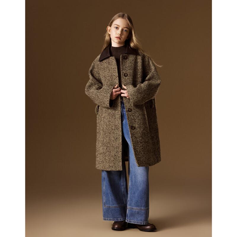 ELLE KIDS Girls' Quilted Raglan Winter Coat