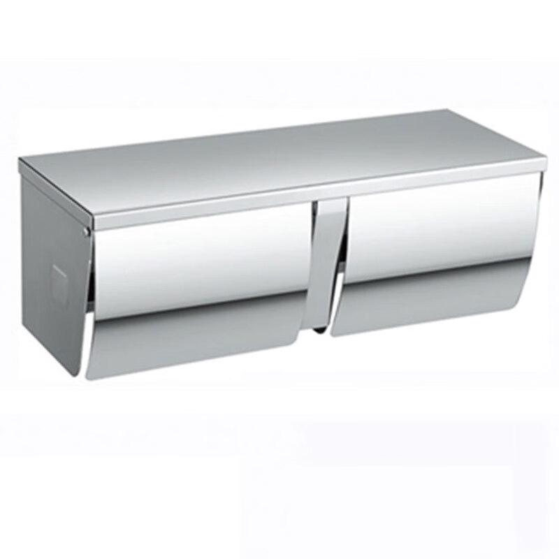 Stainless Steel Bathroom Tissue Box with Roll Holder