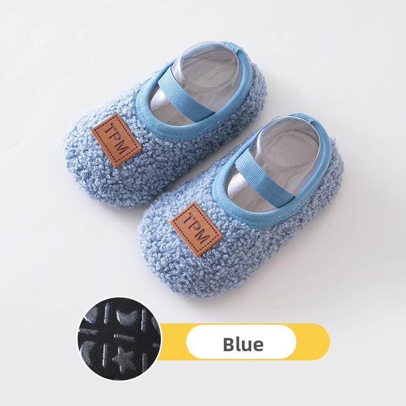 Autumn Winter Children Slippers Toddler Plush Floor Socks Boy Girl Soft Sole Anti-slip Walking Shoes Indoor Home Kids Shoes