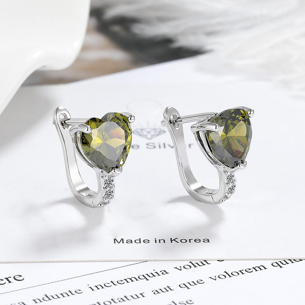 925 Silver Earrings Superior Luxury Multiple Zircon for Women Fashion Jewelry Gifts Wedding Engagement Party Cute