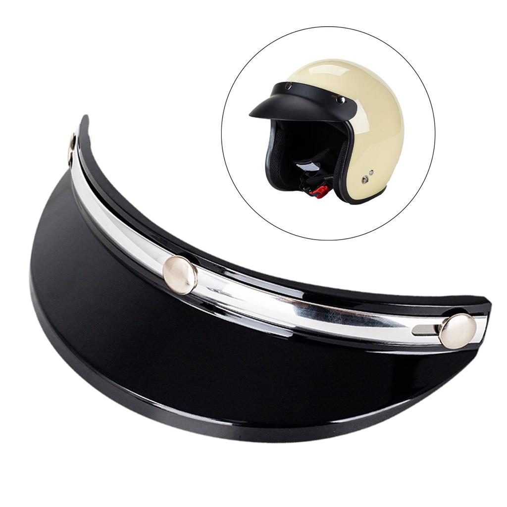 Universal Motorcycle Helmet Visor Peak 3 Snaps Trendy for 3/4 Helmets Spare Parts Helmet Visor Peak Waterproof SUN Protection