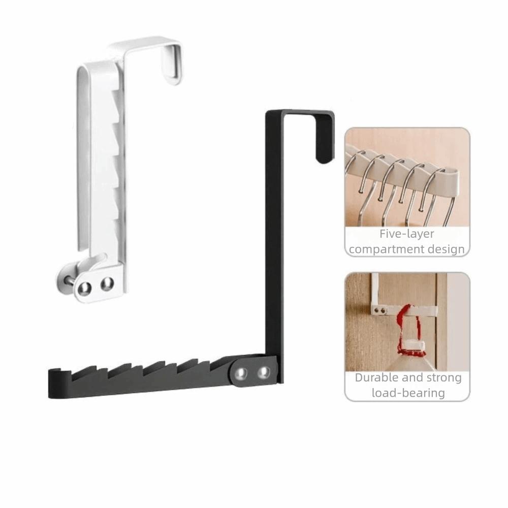 Space-Saving Collapsible Hooks Rustproof Door Organizer Rack Creative Clothes Storage Hook Travel