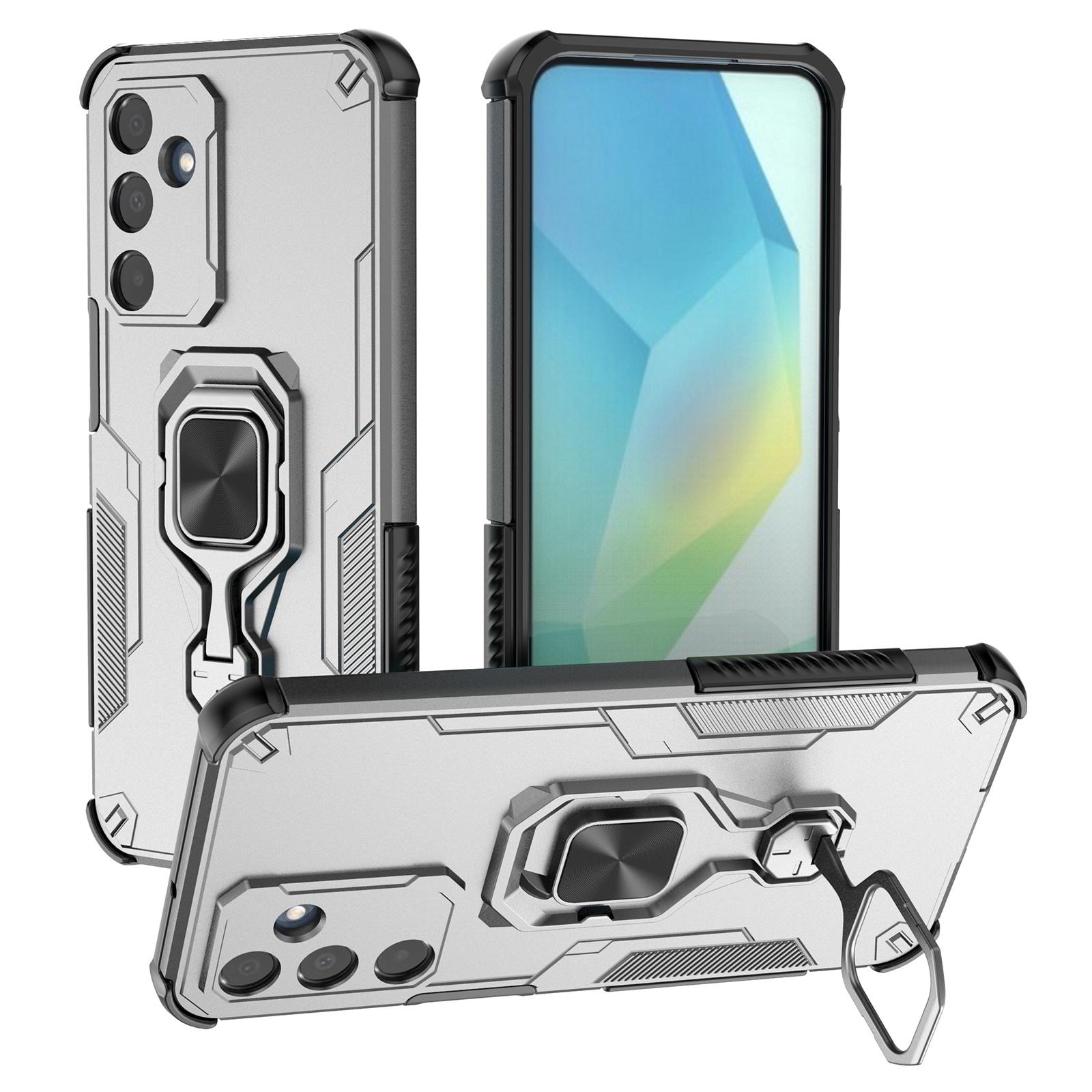 

For Samsung Galaxy A55 5G Case Rotatable Ring Kickstand PC + TPU Shockproof Phone Cover E