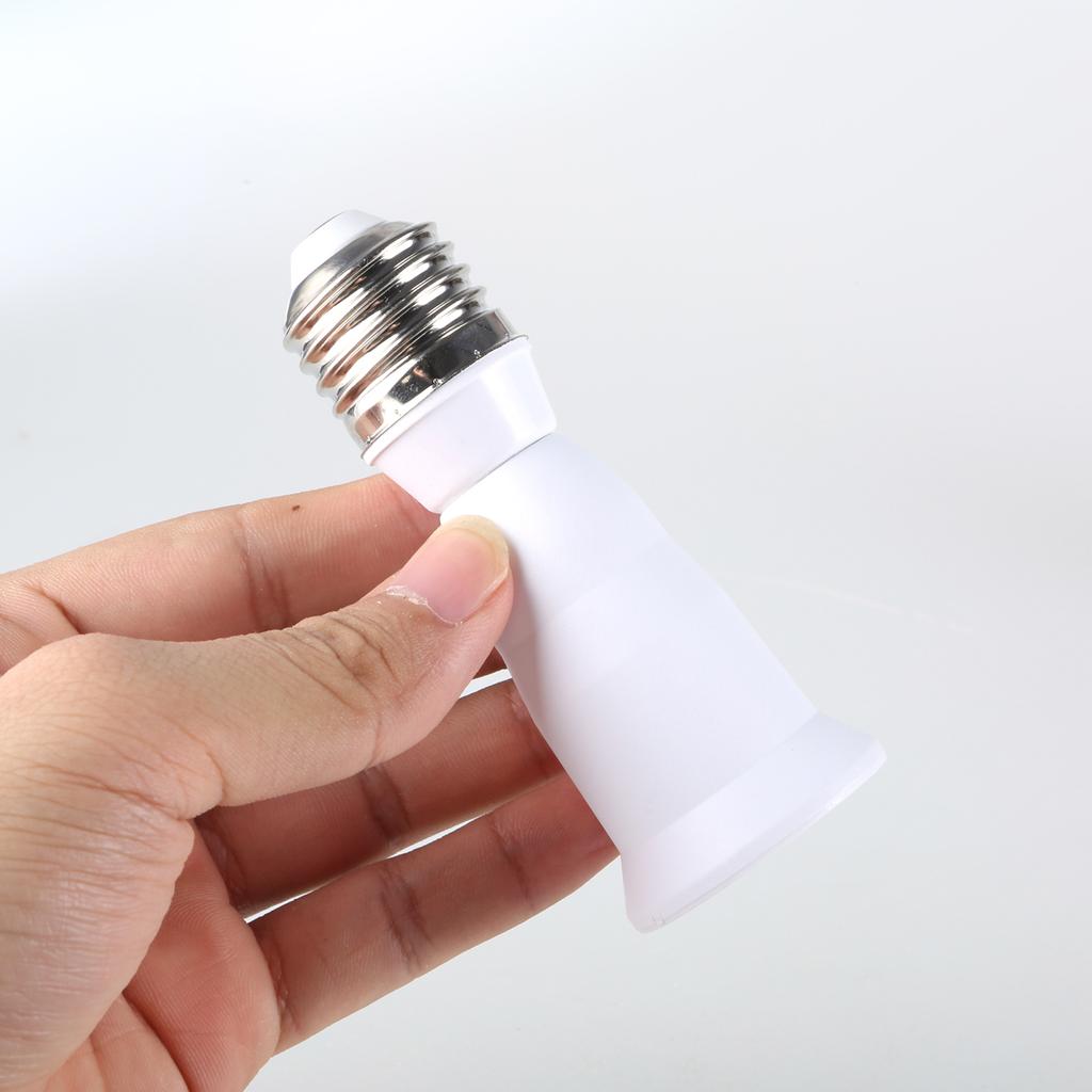 E27 Extended Lamp Holder E27 to E27 Screw Base Light Bulb Socket Extension Adapter Flame Retardant PBT 10cm Length