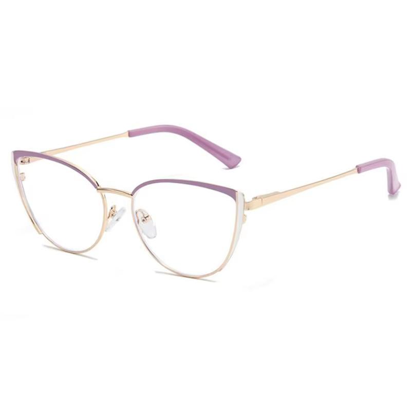 Pink White Frame Cat Eye Prescription Glasses Women Anti Blue Rays/Nearsighted/Presbyopic Bifocal Customized Spectacles Female