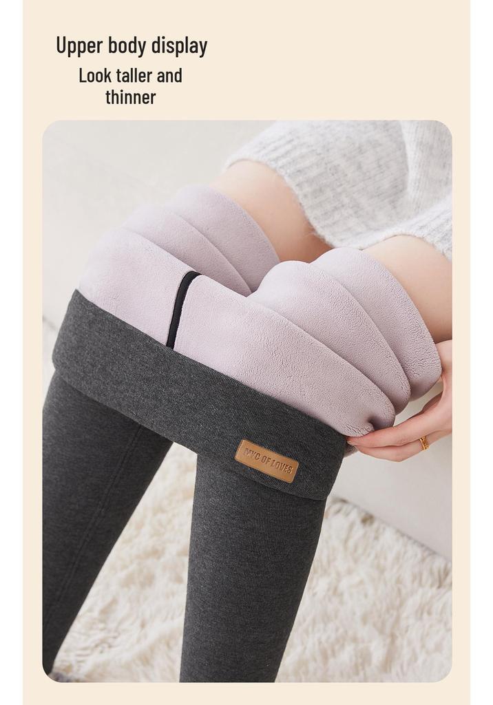 Extra Thick Plush Warm Cotton Pants - Seamless Slimming Plus Size Autumn/Winter Base Layer for Women