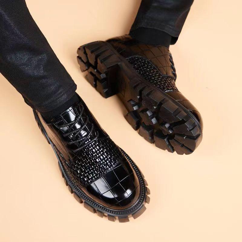 Módní pánské společenské boty z lakované kůže, s velkou špičkou, ležérní boty pro muže, protiskluzové, pohodlné, moderní, svatební, banketové, párty, formální boty