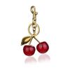 Viral Cherry Bag Charm Gold Plated Resin Heavy Duty Purse Accessory For Women Luxury Tote Decoration Gift Bag Charm
