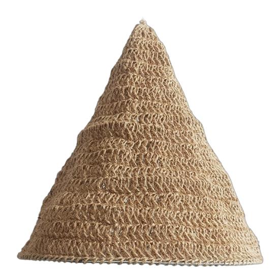 Hemp Rope Lampshade Tapered Woven Pendant Light Shades Rustic Boho Hand-woven Lamp Cover
