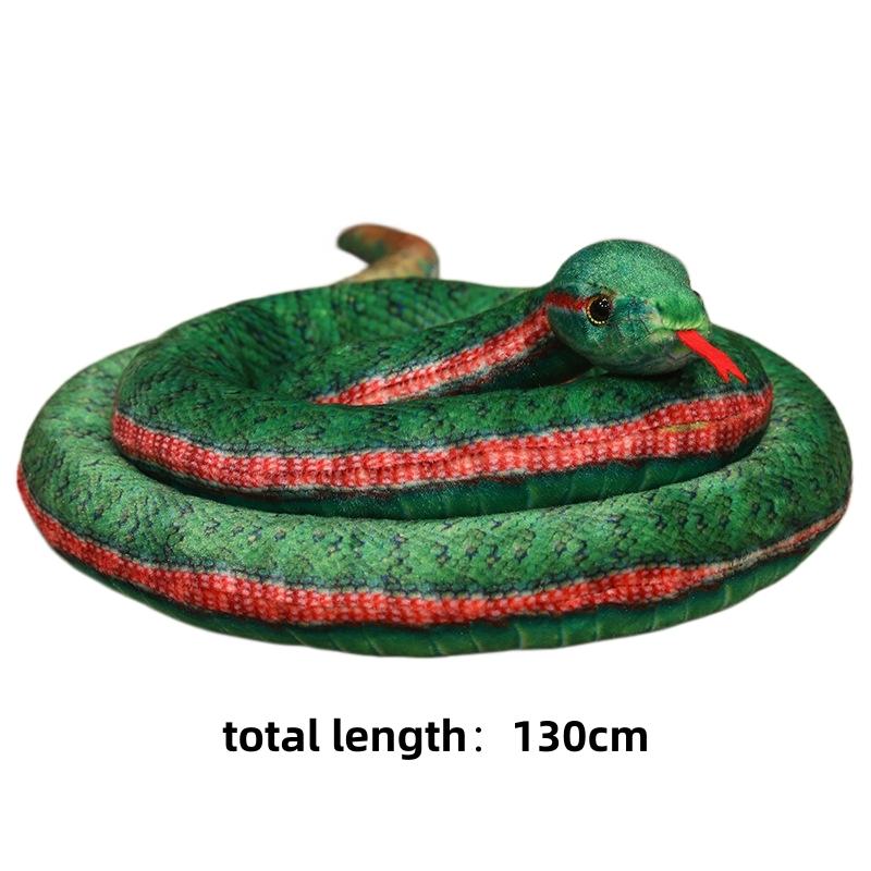 130-300cm Kawaii Slang Pluche Speelgoed Python Realistisch Opgezet Cartoon Creatief Dier Zachte Maïsslang Roodstaartslang Pop Verjaardagscadeau