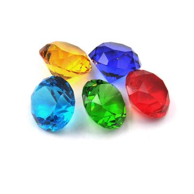 Krásné vícebarevné umělé dekorace diamantové ozdoby 6-100 mm průhledné barevné sklo krystalový diamant