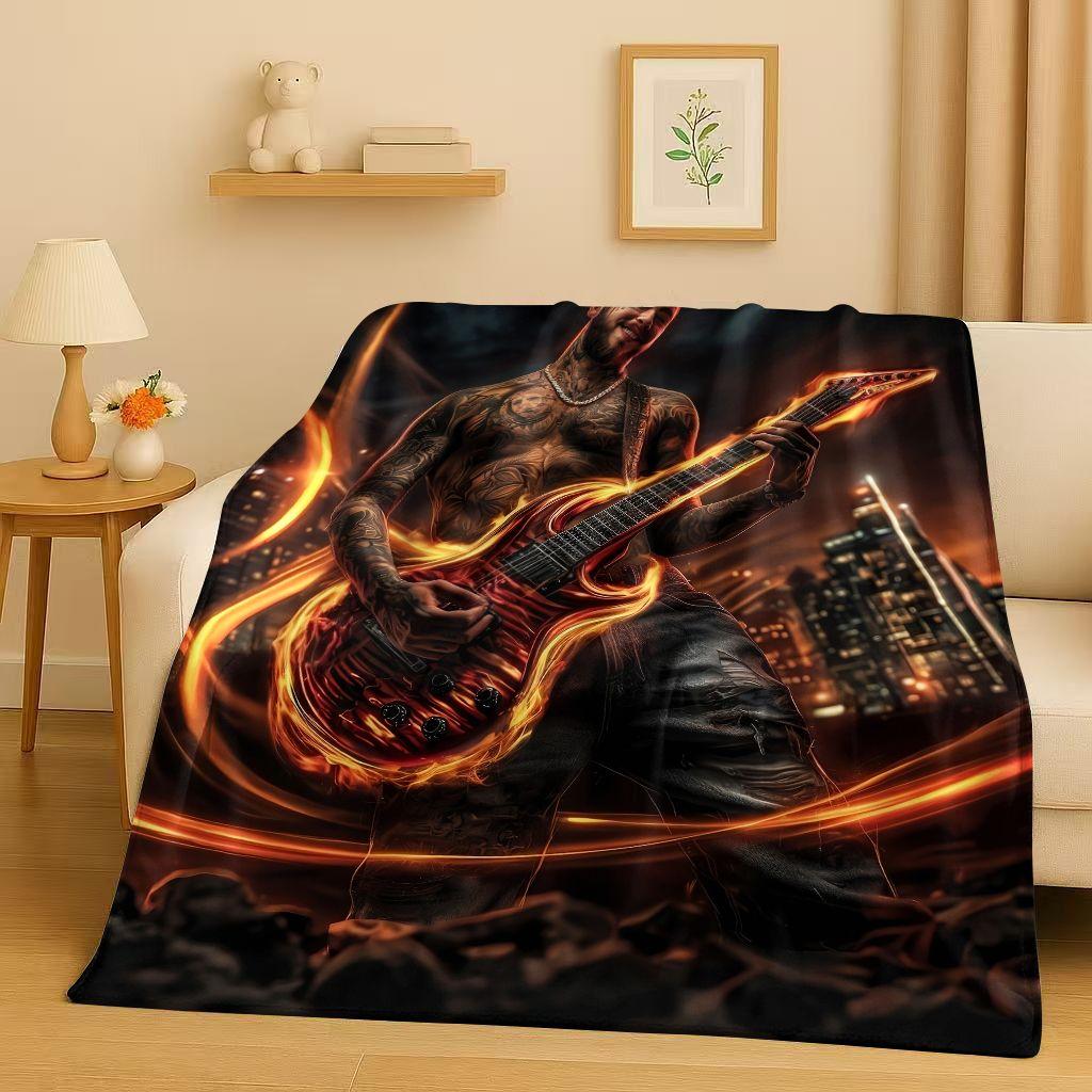 2026 New Top Hip Hop Rapper Star Cartoon Art Flannel Blanket,Ultra Soft Warm Plush Throw for Home Bedroom Bed Sofa Cover Office