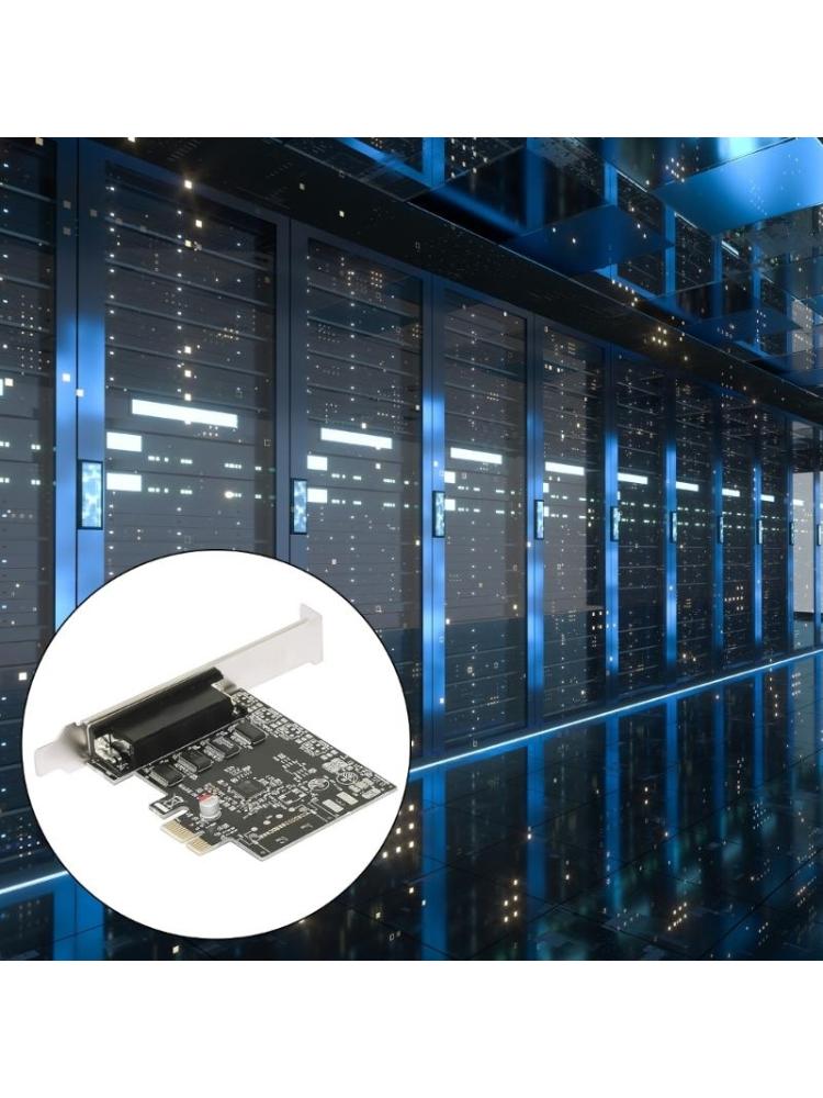 PCIe 4 Port RS232 Serial Adapter Card With Breakouts Cable For Low Profile Slot Computers
