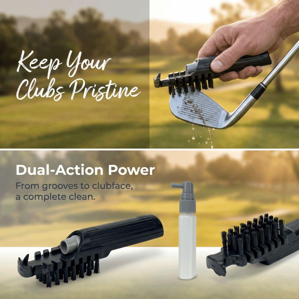 ABS Handle Golf Club Brush Detachable Bottle Cleaning Brush Golf Groove Cleaner  Practice Bag
