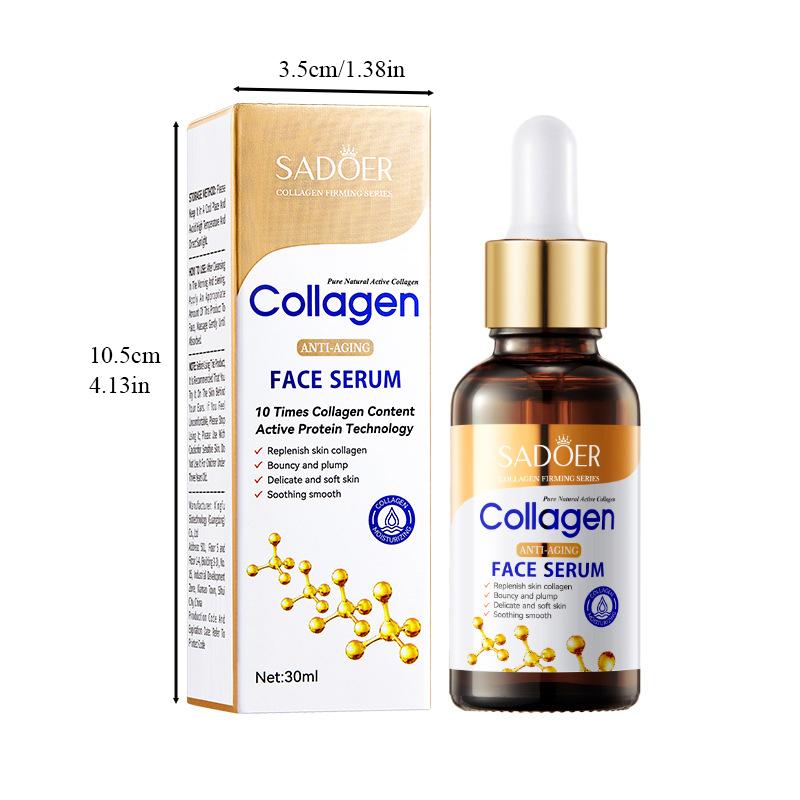 SADOER Collagen Serum for Women - Hydrating & Refreshing, 30ml Moisturizing Essence with Glycerin, Suitable for All Skin Types