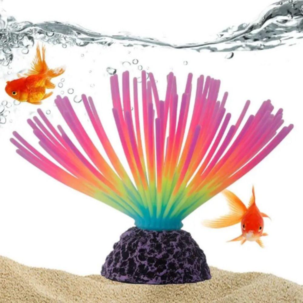 Fake Sea Urchin Bulb Simulation Luminous Soft Coral Aquatic Plants Luminous Sea Urchin Aquarium