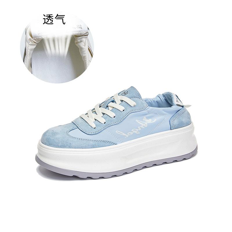 

Туфли Forrest Gump из натуральной кожи женские летние 2025 года, новые немецкие кроссовки на платформе, женские повседневные универсальные белые туфли, спортивная женская обувь 35 синий