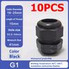 10Pcs Waterproof Cable Gland NPT 1/4 NPT 1/2 NPT 3/8 American Nylon Cable Joint Black Flame-retardant 4-25mm Wire Connector IP68