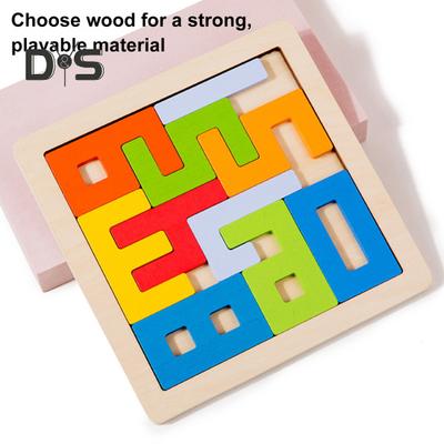Wooden Number Building Blocks Toy Eco-friendly Smooth Edge Burr Free Building Blocks Montessori-Inspired Learning Toy for Kids